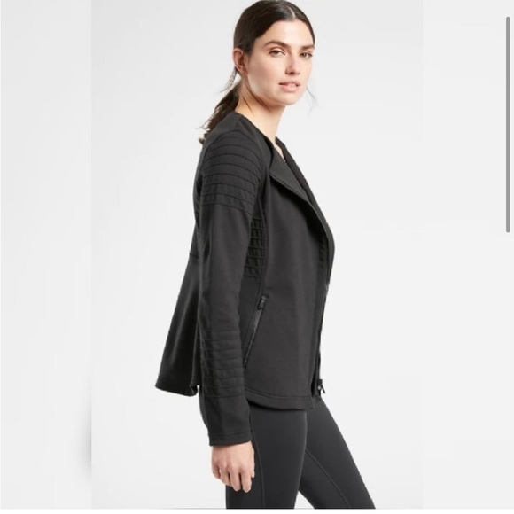 Athleta Black Moto Jacket | Women’s XS - Picture 9 of 10